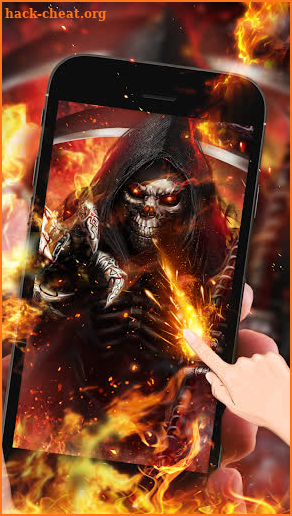 Flaming Grim Reaper Live Wallpaper screenshot