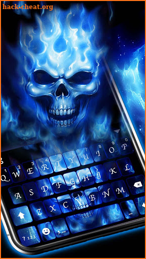 Flaming Skull 3d Keyboard Theme screenshot