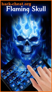 Flaming Skull Keyboard Theme screenshot