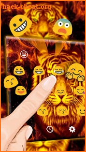 Flaming Tiger Keyboard Theme screenshot