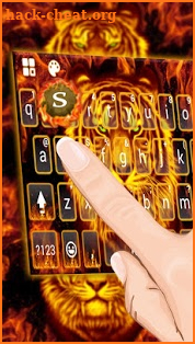 Flaming Tiger Keyboard Theme screenshot