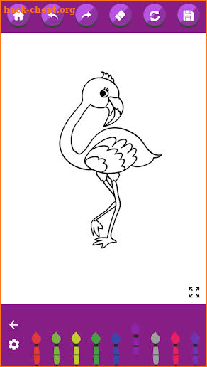 flamingo flying coloring book screenshot