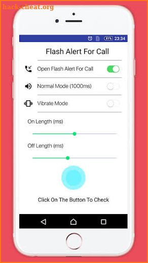 Flash Blink On Call And SMS screenshot