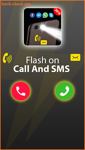 Flash on Call and SMS: Automatic Bright flashlight screenshot