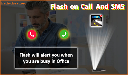 Flash on Call and SMS: Automatic Bright flashlight screenshot