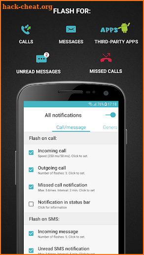 FlashOnCall Premium (call and app) screenshot