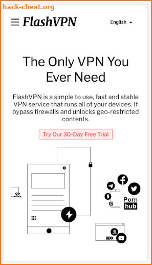 FlashVPN - 30 Day Free Trial screenshot