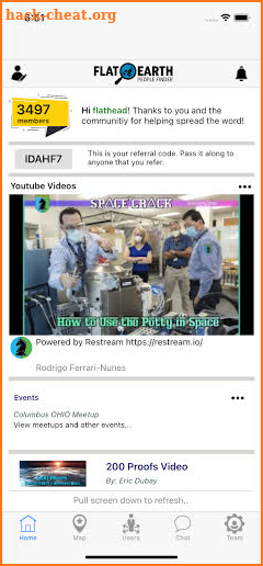 Flat Earth People Finder screenshot