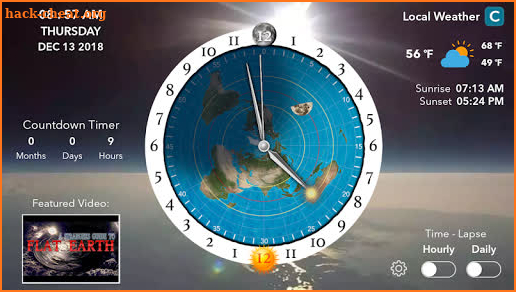 Flat Earth Sun & Moon Clock screenshot