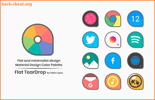 Flat TearDrop - Icon Pack screenshot