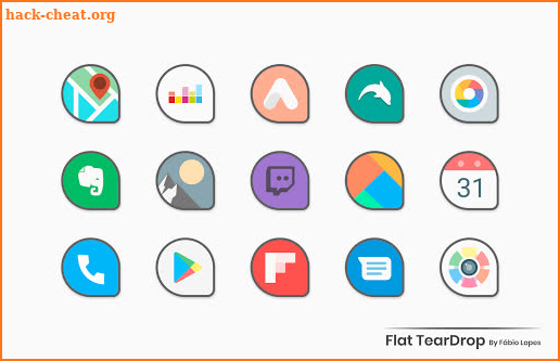 Flat TearDrop - Icon Pack screenshot