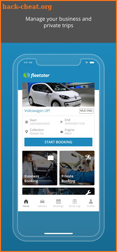 fleetster Corporate CarSharing screenshot