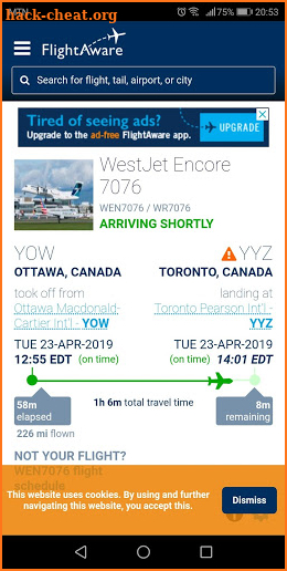 FlightAware screenshot