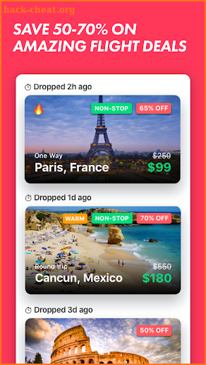 Flightdrop - Huge Flight Deals screenshot