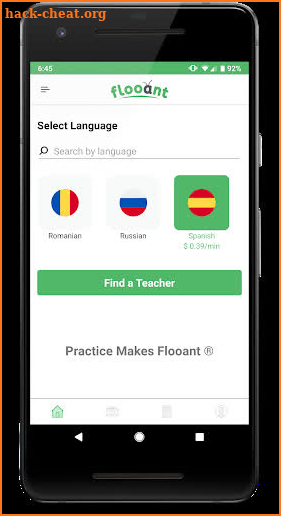 Flooant: Live foreign language practice on demand. screenshot