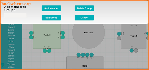 Floor Plan Seating Arrangement screenshot