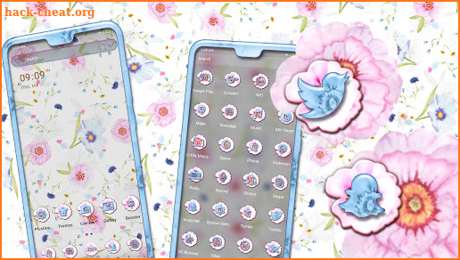 Floral Flowers Theme screenshot