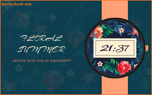 Floral Summer Watch Face screenshot