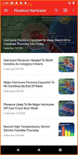 Florence Hurricane Weather News screenshot