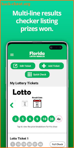 Florida Lottery Results screenshot