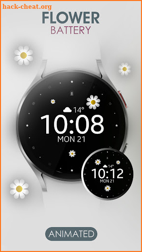 Flower Animated watch face screenshot