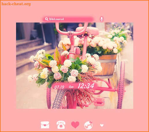 Flower Bicycle Theme +HOME screenshot