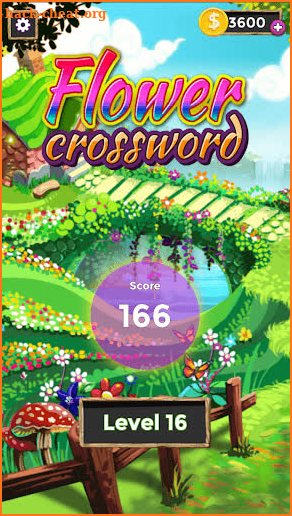 Flower crossword puzzle games screenshot