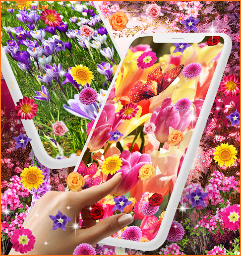 Flower garden live wallpaper screenshot