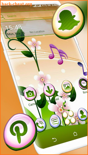 Flower Green Launcher Theme screenshot