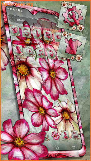 Flower Painting Theme Launcher screenshot