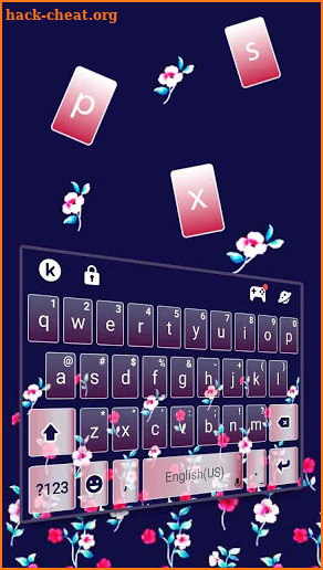 Flower Pattern Keyboard Theme screenshot