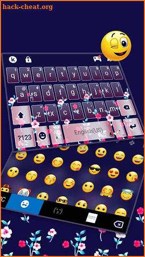 Flower Pattern Keyboard Theme screenshot