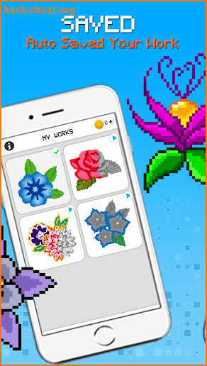 Flower Pixel Art - Coloring By Number screenshot