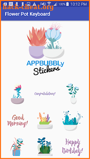 Flower Pots & Words Keyboard Stickers for Gboard screenshot