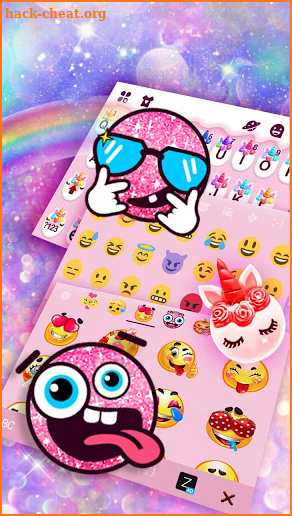 Flower Sweetie Unicorn Keyboard Theme screenshot