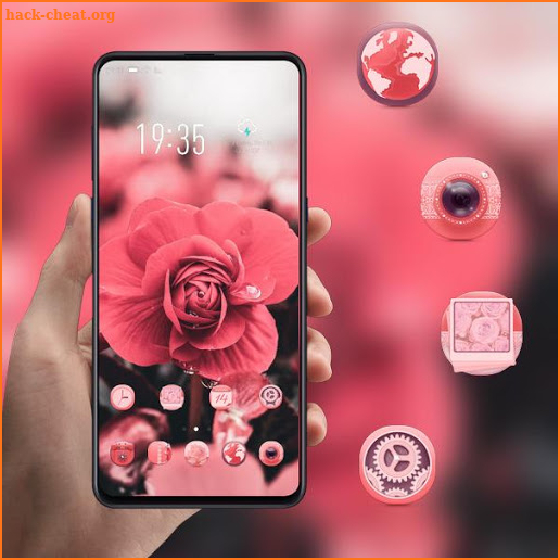 Flower theme | elegant beautiful flowers with dew screenshot