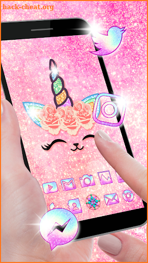 Flower Unicorn Cat Launcher Theme Live Wallpapers screenshot