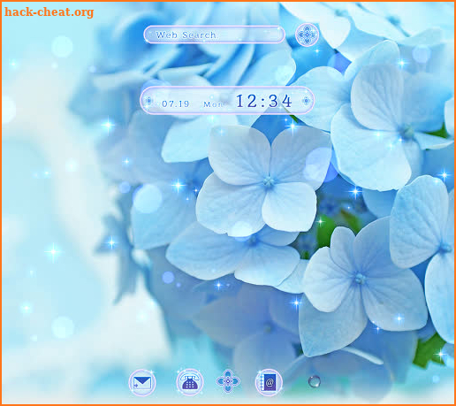 Flower Wallpaper Blue Hydrangea Theme screenshot