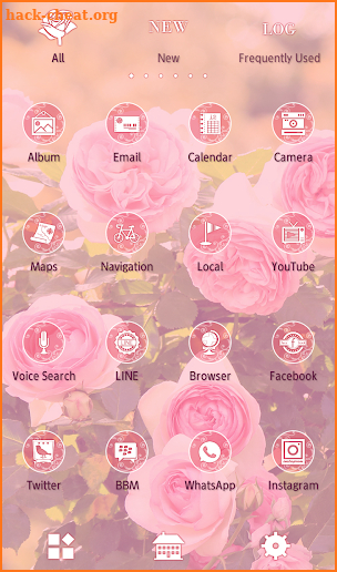 Flower Wallpaper Pink Rose Curtains Theme screenshot