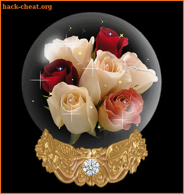 Flowers Bouquet Glitter HD and Roses Photos Gif 3D screenshot