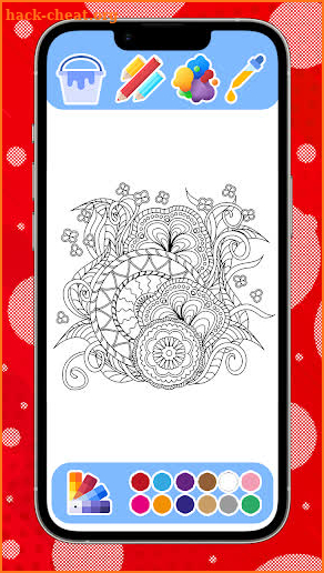 Flowers Mandala coloring screenshot