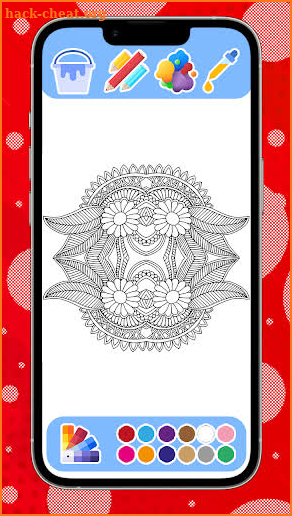 Flowers Mandala coloring screenshot