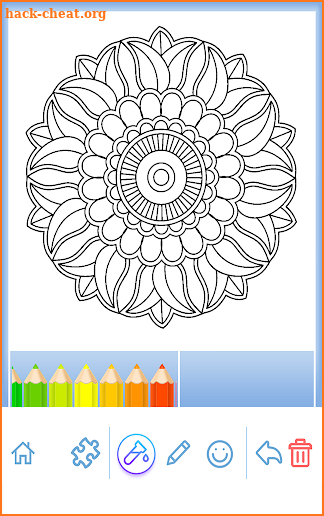 Flowers Mandala coloring book screenshot