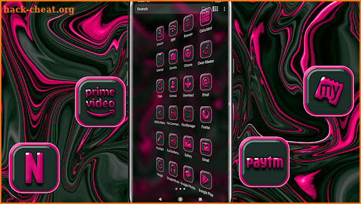 Fluid Amoled Theme Launcher screenshot