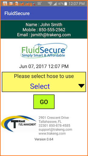 FluidSecure screenshot