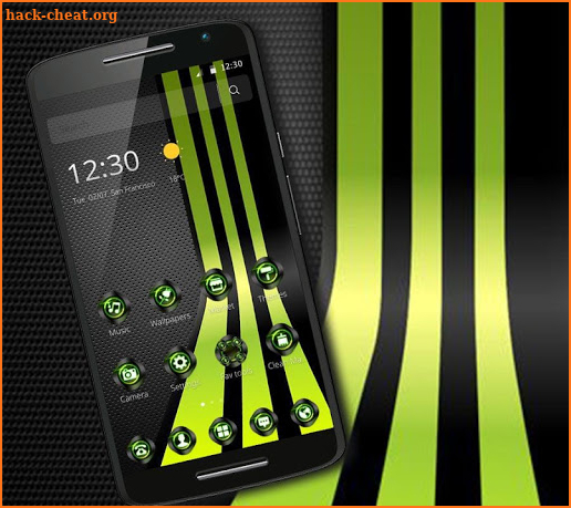 Fluorescent Green Stripe Theme screenshot