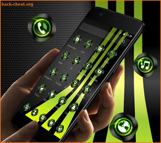 Fluorescent Green Stripe Theme screenshot