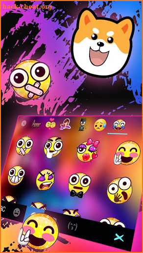 Fluorescent Neon Tiger Keyboard Theme screenshot