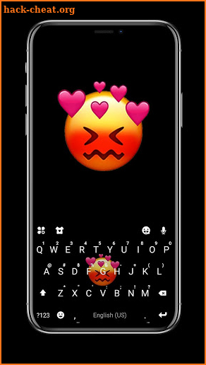 Flushing Love Emoji 2 Keyboard Theme screenshot