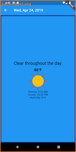 Flutter Weather screenshot